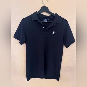 Psycho Bunny Black Polo Shirt Classic Design